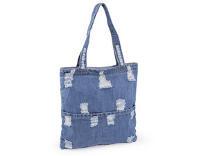 Premium-Denim-Shopper - Lässige Schultertasche aus Canvas mit verschiedenen Taschenvarianten