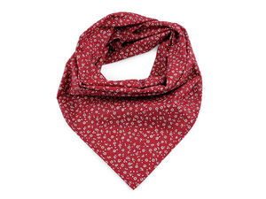 Premium-Baumwollhalstuch mit Blumenmuster - 70x70 cm