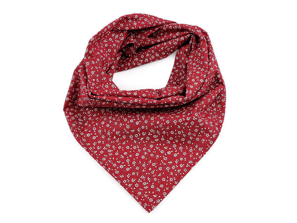 Premium-Baumwollhalstuch mit Blumenmuster - 70x70 cm