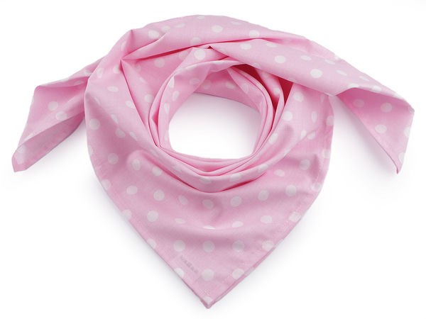 Premium Baumwoll-Halstuch mit Polka-Dots - Elegantes quadratisches Nickituch & Modeschal 70x70 cm