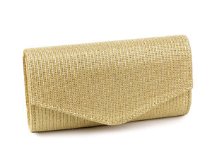 Elegante Lurex-Schimmer-Clutch – Premium-Abendtasche mit abnehmbarem Kettenriemen