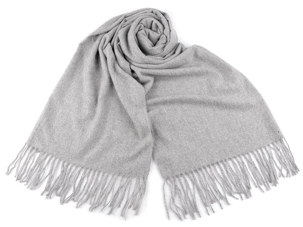 Eleganter doppelseitiger Uni-Schal mit Fransen - Weiches 70x190 cm Schultertuch und Plaid-Überwurf