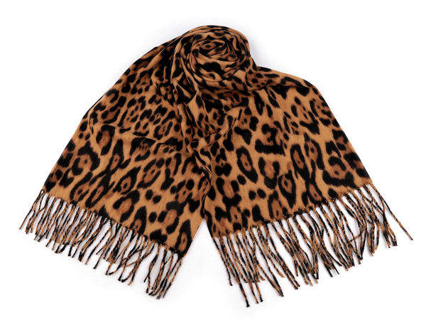 Premium Damen-Schal mit Fransen - Eleganter Winterschal und Halswärmer mit Animal-Muster