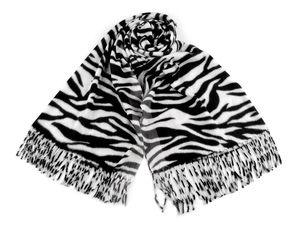 Premium Damen-Schal mit Fransen - Eleganter Winterschal und Halswärmer mit Animal-Muster