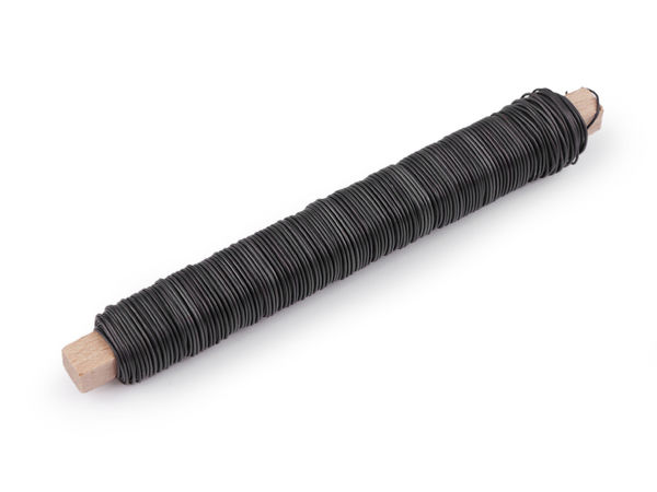 Premium Deko-Bindedraht auf Holzspule (0,65 mm, 100g) – Flexibler Bastel- & Floristendraht