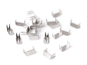Premium Metall-Reißverschluss-Endstopper unten (Nr. 10) - Langlebige Endstücke in Nickel für Nylon- und Kunststoff-Reißverschlüsse