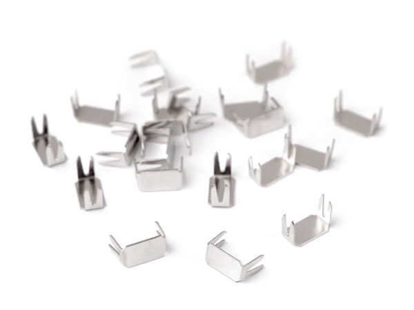 Premium Metall-Reißverschluss-Endstopper unten (Nr. 10) - Langlebige Endstücke in Nickel für Nylon- und Kunststoff-Reißverschlüsse