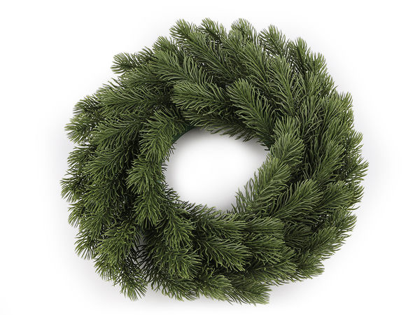 Künstlicher verschneiter Weihnachtskranz Ø35 cm