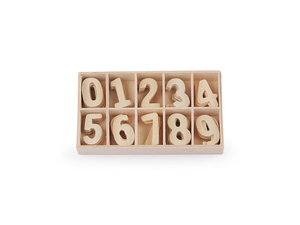 Zahlen-Lernset aus Holz mit Sortierbox