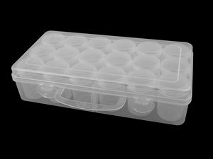 Kunststoffbox / Sortierbox mit 18 Schraubdosen