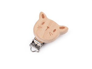 Holzclip - Bär, Katze