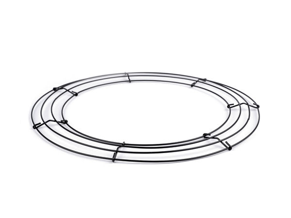 Premium Drahtkranz-Rohling 35 cm Schwarz - Stabile Basis für Bastelarbeiten, Floristik und Feiertagsdekoration