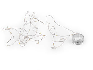 Wasserdichte Mikro-LED-Lichterkette mit flexiblem Draht - 20 warmweiße, unterwassergeeignete Lichter für Hochzeiten, Vasen & Bastelarbeiten