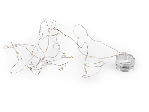 Wasserdichte Mikro-LED-Lichterkette mit flexiblem Draht - 20 warmweiße, unterwassergeeignete Lichter für Hochzeiten, Vasen & Bastelarbeiten