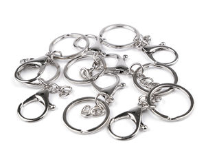 Premium vernickelter Karabiner-Schlüsselanhänger mit Biegering für Schlüssel, Rucksäcke und Taschenanhänger