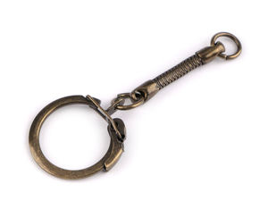 Premium-Schlüsselring aus Metall mit Karabiner und Gliederkette - Vielseitiger Hakenverschluss für DIY-Schmuck, Handtaschen-Zubehör und Schlüsselanhänger
