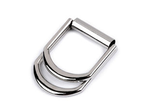 Metall-Gürtelschnalle, doppelt, Durchzug 20 mm