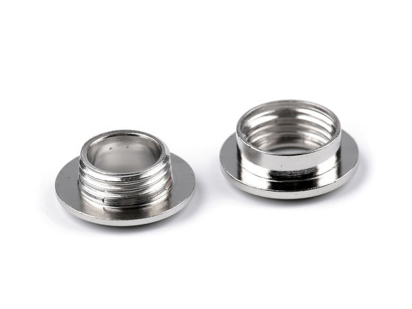 Nickel-Schrauböse - Innen-Ø 8 mm / Außen-Ø 16 mm | Metallöse für Lederarbeiten, Taschen & Gürtel
