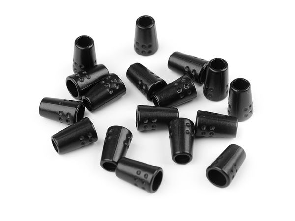 Premium-Kordelendstück aus Metall Ø 4 mm mit ornamentalem Punktrelief