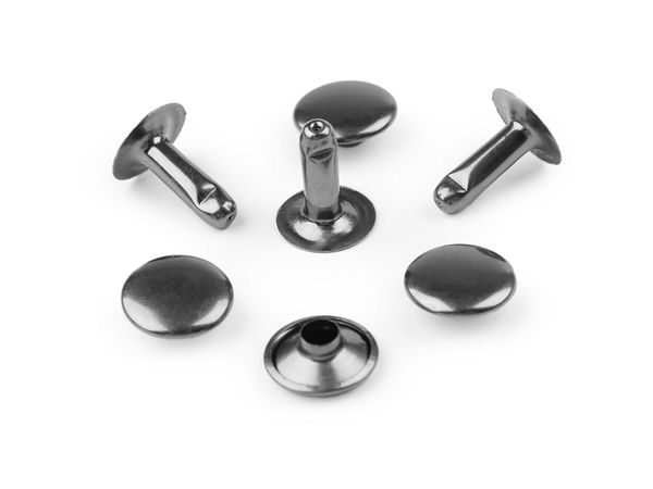 Premium Einkopf-Hohlnieten - 12 mm Metallnieten für Lederhandwerk, Handtaschen und Gürtel