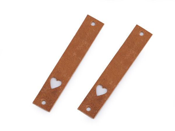 Lederlabel, Herz 12x70 mm
