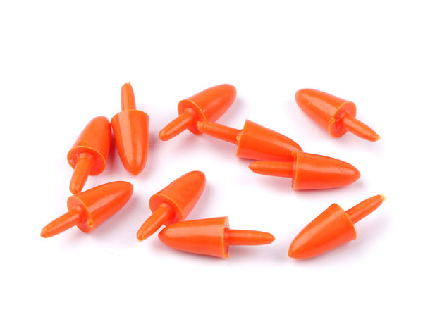 Miniatur-Karottennasen in Orange für DIY-Puppenherstellung, Schneemann-Bastelarbeiten & Frühlingsdekorationen, 8x23 mm