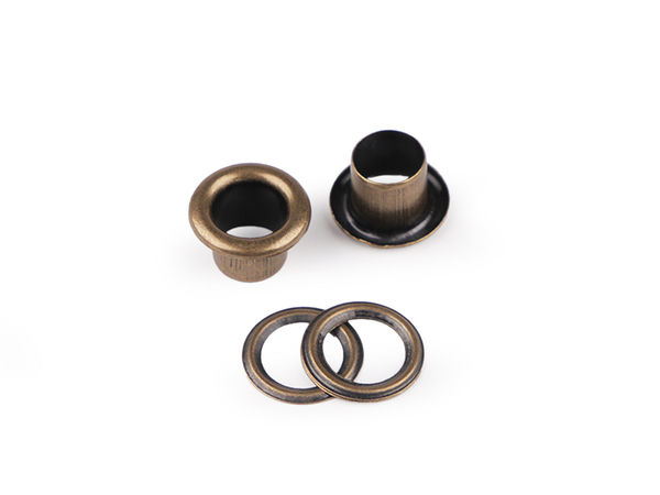 Premium-Metallösen mit Scheiben (Innen-Ø 6 mm, Außen-Ø 11 mm) – Rostfreie Ösen für Kleidung, Bademode und Taschen