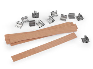 Natürliche Holzdochte mit Metallhaltern (1,5 x 15 cm) – Knisternde Holzdochte für die DIY-Kerzenherstellung