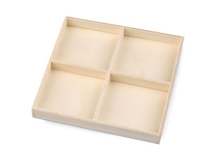 Naturholz-Organizer mit mehreren Fächern & Bastelbox - Individuell gestaltbare DIY-Aufbewahrung