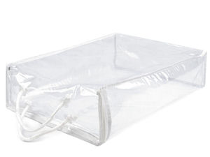 Transparente PVC-Aufbewahrungstasche mit Reißverschluss & Tragegriff – Durchsichtige Ordnungstasche für Bettdecken, Kissen und Kleidung