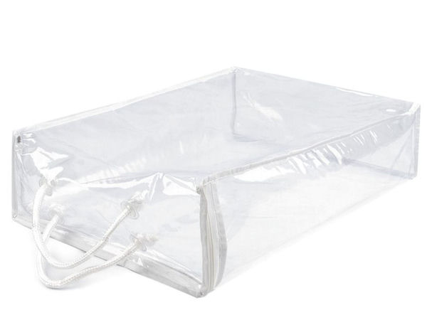 Transparente PVC-Aufbewahrungstasche mit Reißverschluss & Tragegriff – Durchsichtige Ordnungstasche für Bettdecken, Kissen und Kleidung