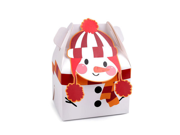 Faltbare Weihnachts-Geschenkboxen - Designs mit Nikolaus, Rentier und Schneemann