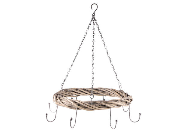 Weidenkranz zum Aufhängen Ø 38 cm mit 8 Haken