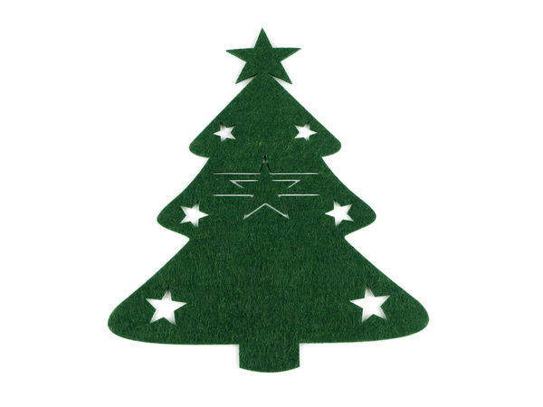 Premium-Bestecktaschen aus Filz für Weihnachten - Festliche Tischdekoration (Tannenbaum- und Engel-Motive)
