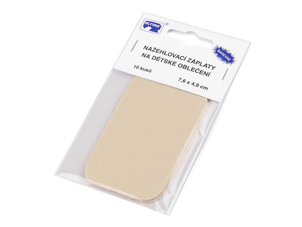 Premium Baumwoll-Bügelflicken rechteckig (7,6 x 4,9 cm) – 10er-Pack