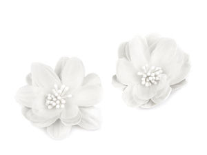 Premium Deko-Stoffblumen mit Blütenstempeln für Bastelarbeiten, Kränze & Haarschmuck