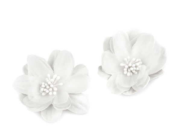 Premium Deko-Stoffblumen mit Blütenstempeln für Bastelarbeiten, Kränze & Haarschmuck