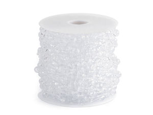 Elegante transparente Perlengirlande - Vielseitige Perlen auf Nylonschnur für Hochzeitstischdeko, Blumensträuße und Frisuren
