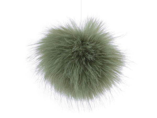 Kunstfell-Bommel mit Schlaufe Ø 8 cm