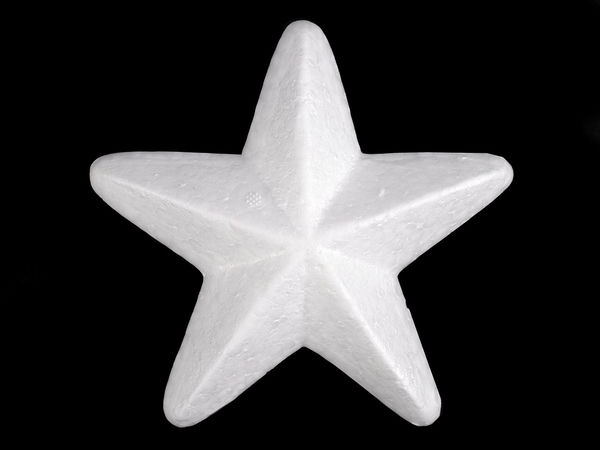 3D-Styroporstern - Ø 14 cm Rohling für DIY-Bastelarbeiten & Weihnachtsdekoration