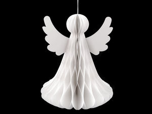 Faltbarer Engel aus Wabenpapier zum Aufhängen, 32 cm