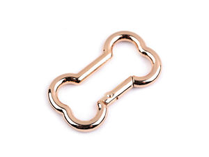 Karabinerhaken aus Metall, Knochenform