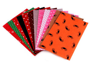 Dekorativer Motiv-Bastelfilz - Verschiedene Kreativmotive (12er-Set, 20x30 cm)