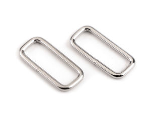 Premium Metall Rechteckring & Gurtbandverbinder - 25 mm