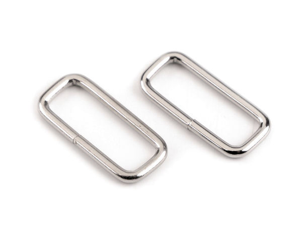 Premium Metall Rechteckring & Gurtbandverbinder - 25 mm