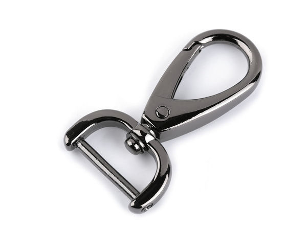 Abnehmbarer Karabinerhaken aus Metall mit Schraubsteg und Wirbel (19 mm) – Premium-Wirbelkarabiner für Handtaschen, Geldbörsen und Tierleinen