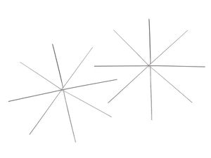 Platinfarbener Drahtstern & Schneeflocken-Rohling für Perlen, 12 cm (8 Strahlen) - Premium-Drahtgestell für DIY-Weihnachtsschmuck