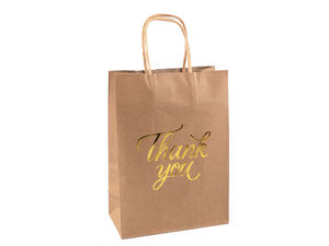 Geschenktüte aus Papier, Thank you 16x22 cm