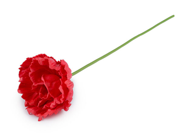 Künstlicher roter Mohnblumenstiel - Premium-Kunstblume aus Moosgummi für Vasen & Ikebana