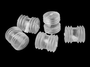 Premium-Quietschelemente für DIY-Handarbeiten, Stoffpuppen und Haustierspielzeug (24x28 mm) - Transparente Geräuschemacher aus Kunststoff